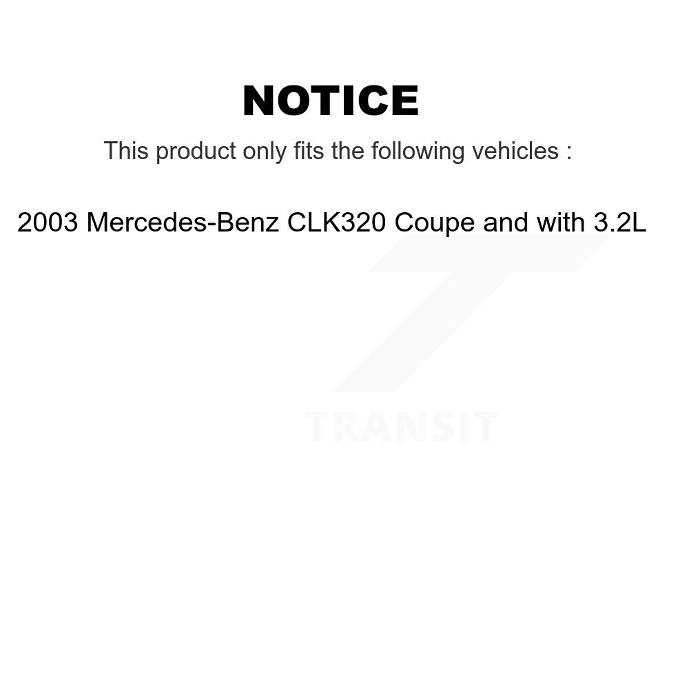 Front Ceramic Brake Pads Wear Sensor Pair Kit For 03 Mercedes-Benz CLK320 Coupe with 3.2L KCW-100646 - Image 2