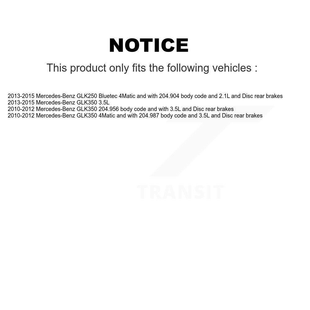 Front Ceramic Disc Brake Pad & Extra Wear Sensor Pair Kit For Mercedes-Benz GLK350 GLK250 KCW-100648 - Image 2