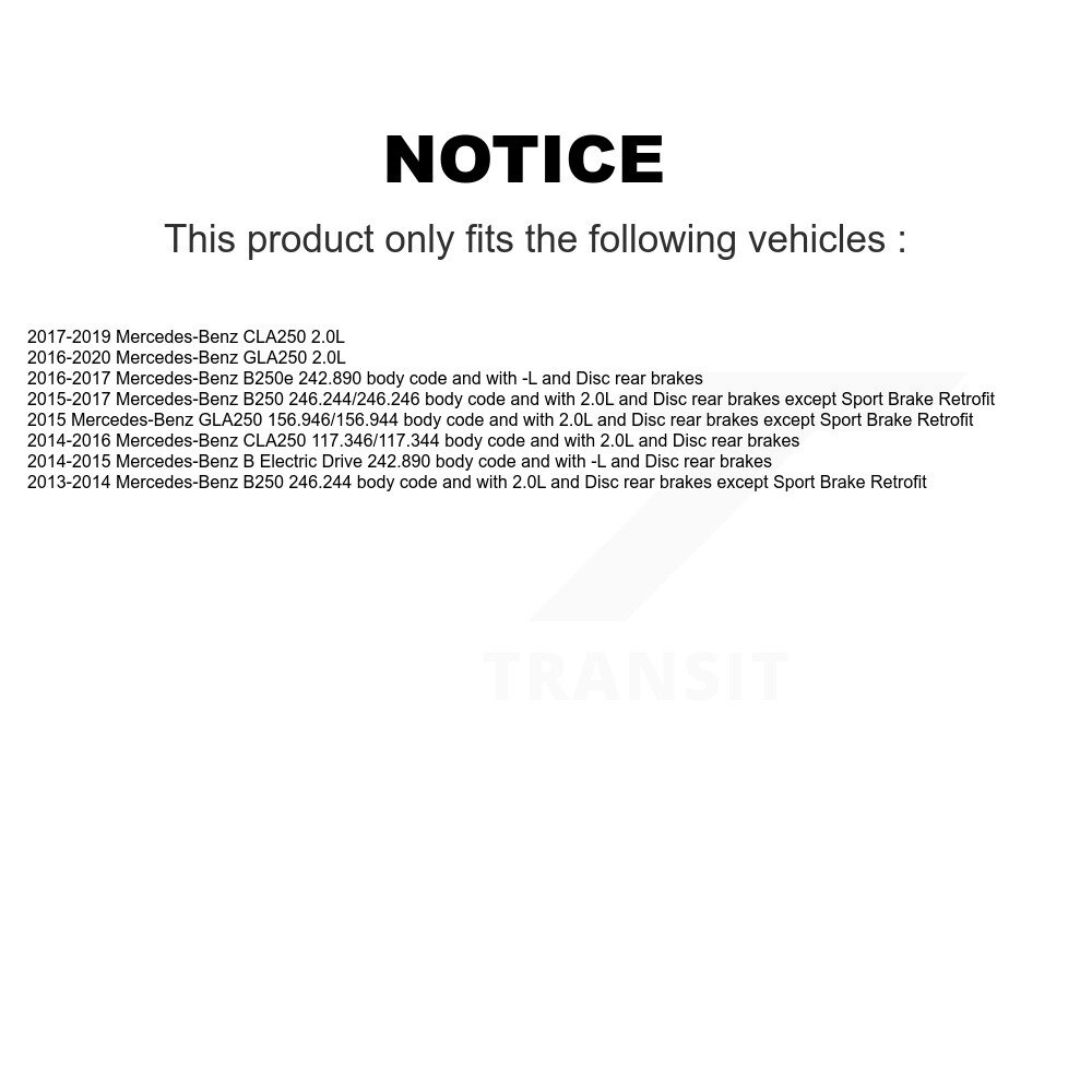 Front Ceramic Brake Pad Wear Sensor Pair Kit For Mercedes-Benz GLA250 CLA250 B250 B Drive KCW-100752 - Image 2