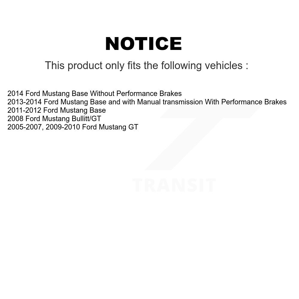 Front Rear Coated Drilled Slotted Disc Brake Rotors Kit For Ford Mustang KD-100218 - Image 2