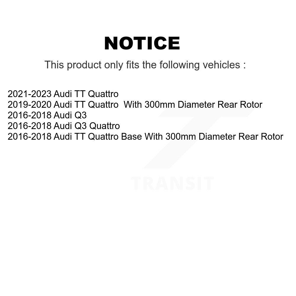 Front Rear Coated Drilled Slotted Disc Brake Rotors Kit For Audi Q3 Quattro TT KD-100282 - Image 2
