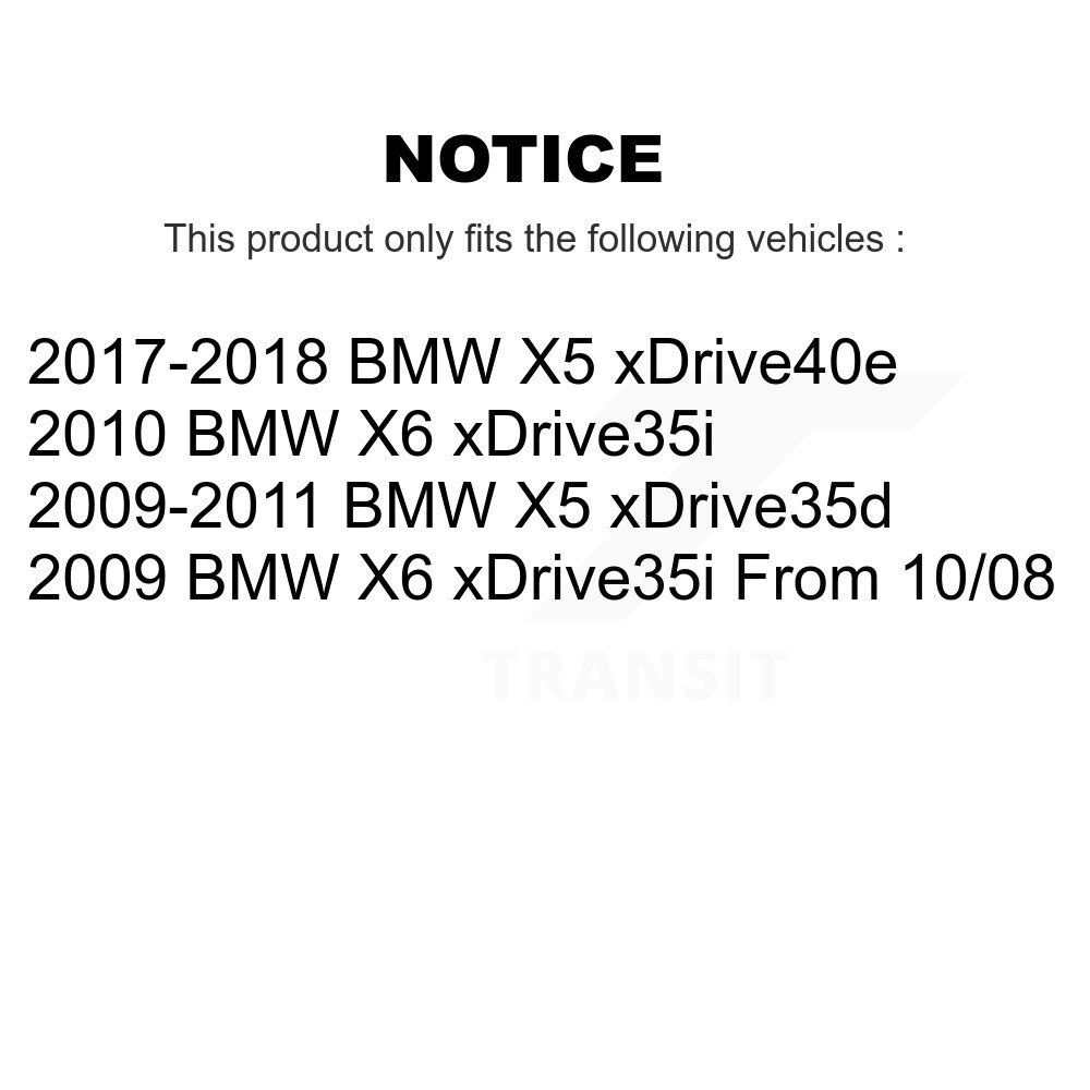 Front Rear Coated Drilled Slotted Disc Brake Rotors Kit For BMW X5 X6 KD-100301 - Image 2