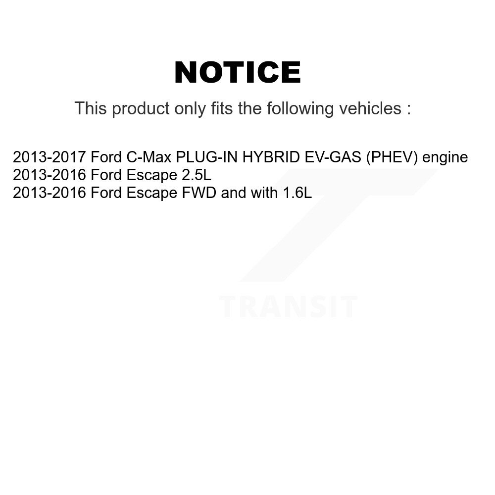 Front Rear Coated Drilled Slotted Disc Brake Rotors Kit For Ford Escape C-Max KD-100302 - Image 2