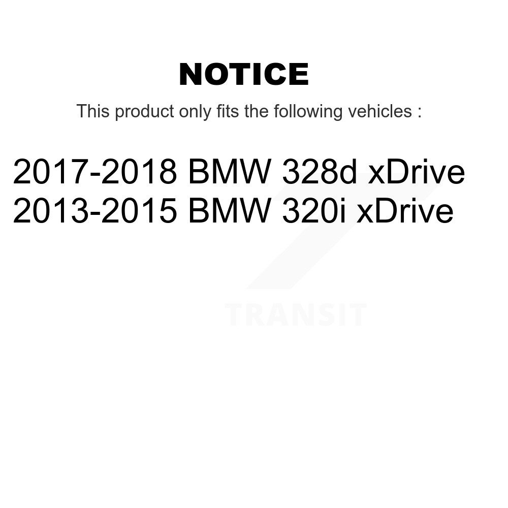 Front Rear Coated Drilled Slotted Disc Brake Rotors Kit For BMW 320i xDrive 328d KD-100312 - Image 2