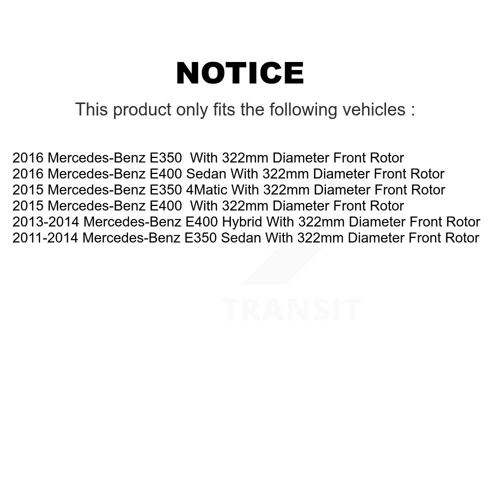 Front Rear Coated Drilled Slotted Disc Brake Rotors Kit For Mercedes-Benz E350 E400 KD-100327 - Image 2