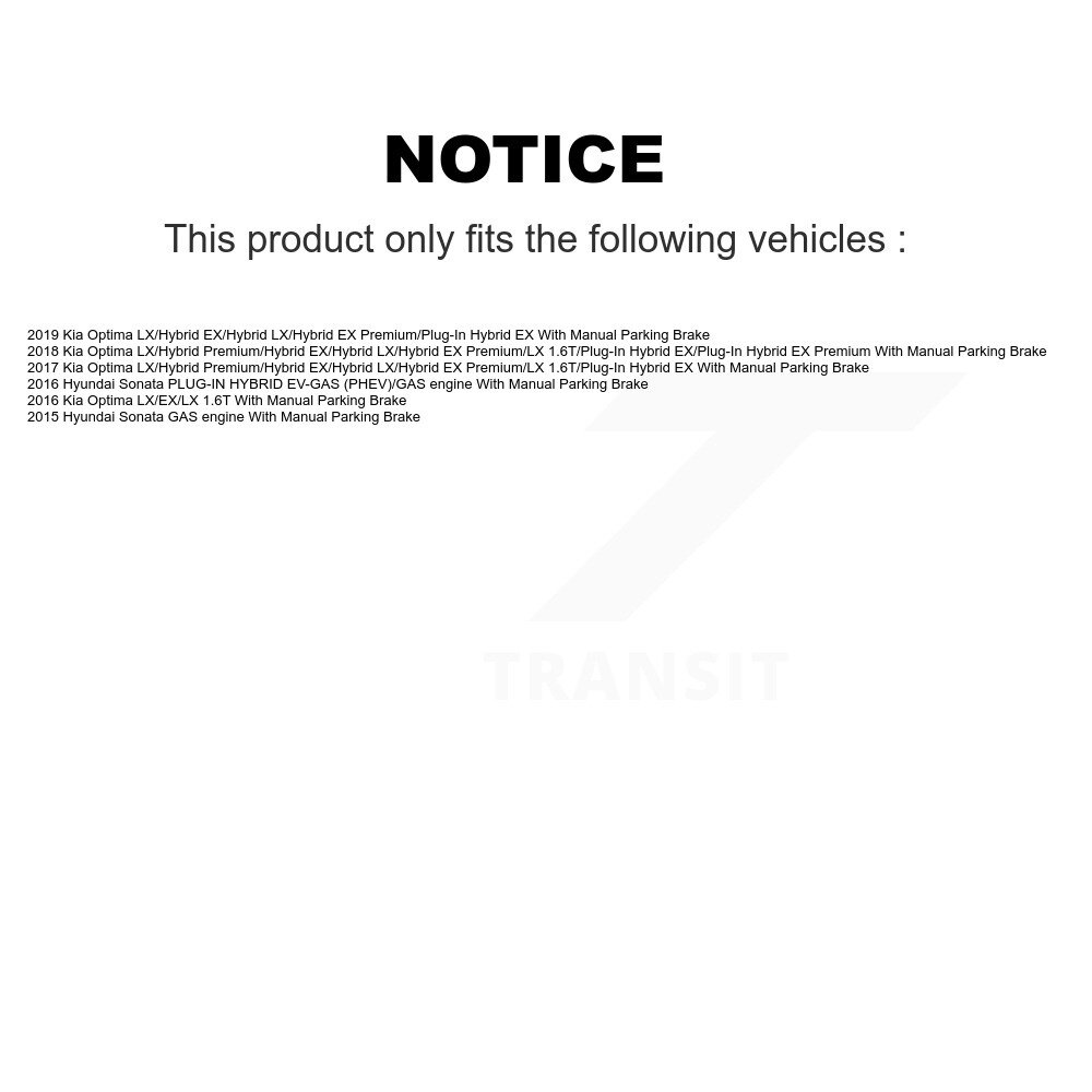 Front Rear Coated Drilled Slotted Disc Brake Rotors Kit For Hyundai Sonata Kia Optima KD-100511 - Image 2