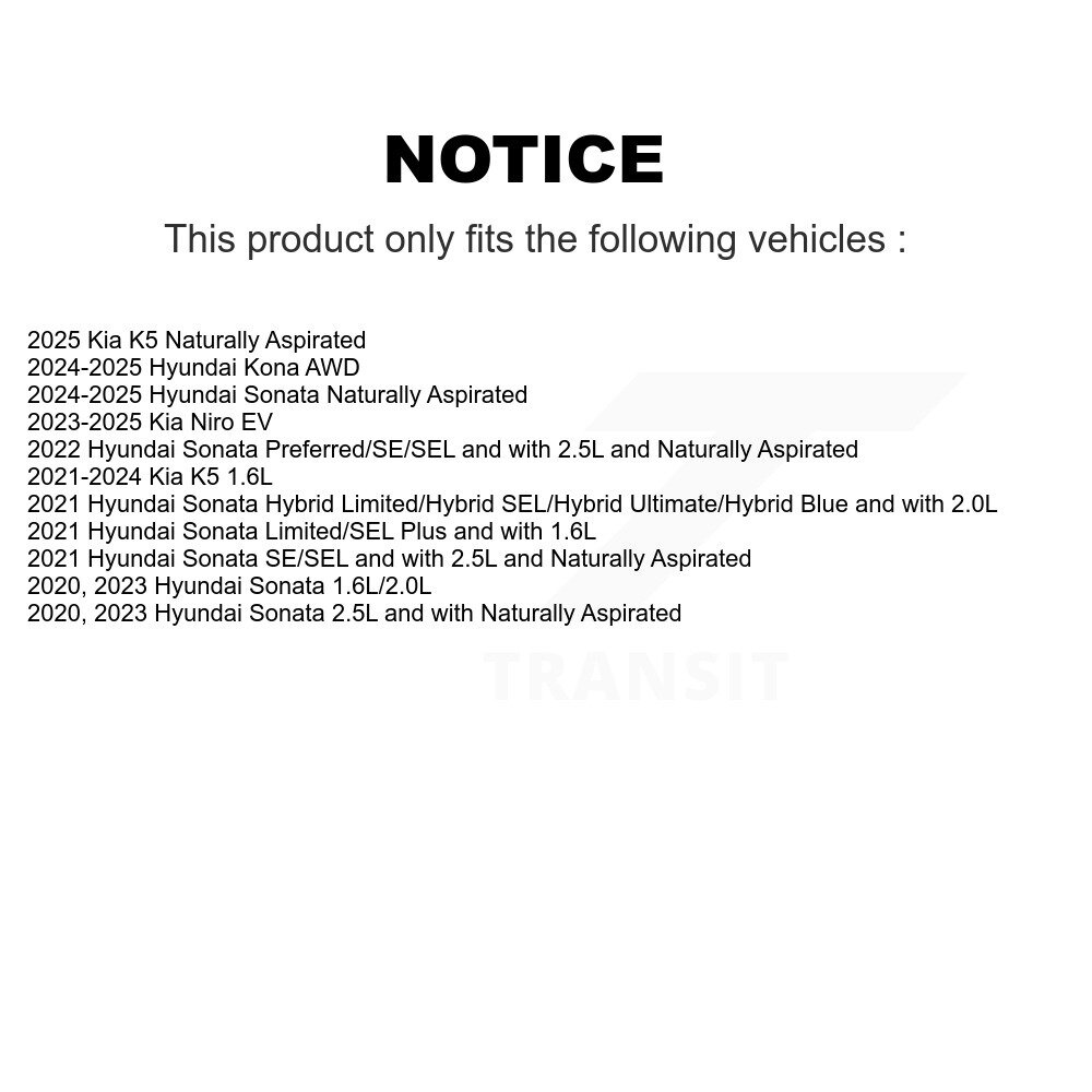 Front Rear Coated Drilled Slotted Disc Brake Rotors Kit For Hyundai Sonata Kia K5 KD-100624 - Image 2