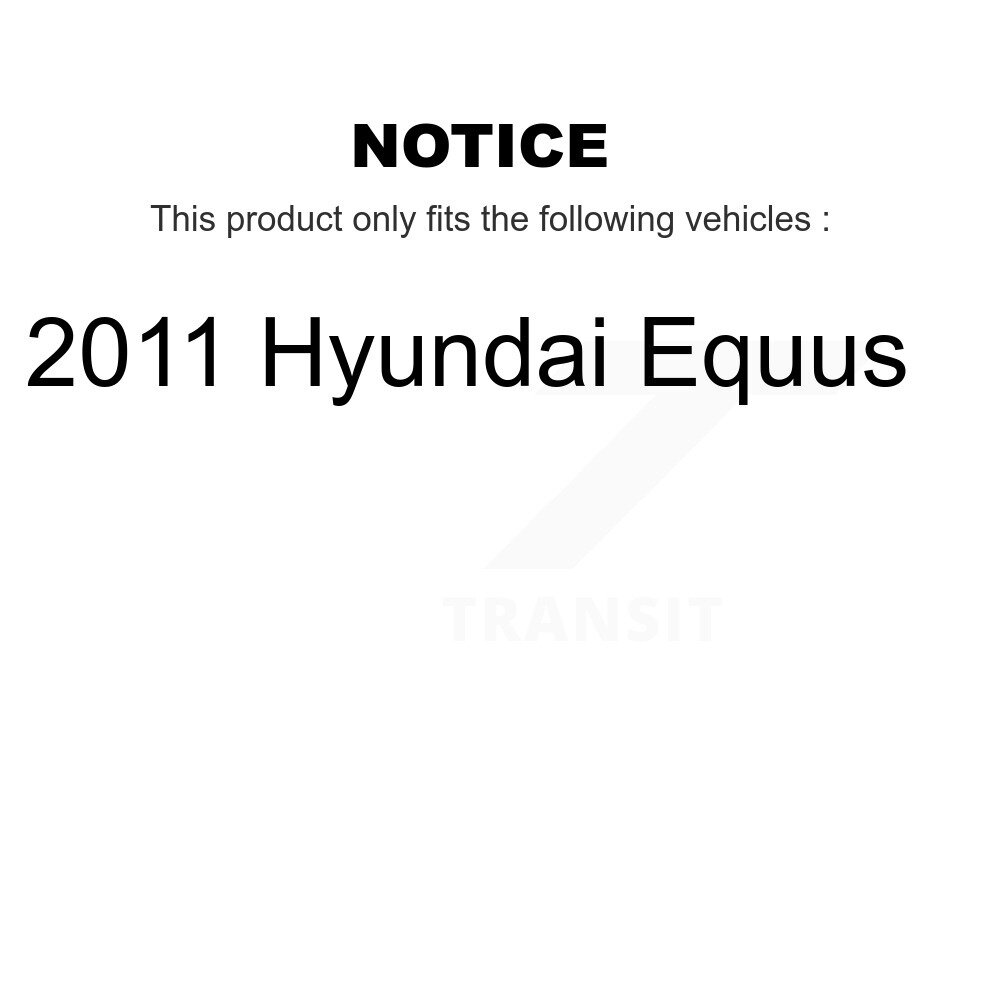 Front Rear Coated Drilled Slotted Disc Brake Rotors Kit For 2011 Hyundai Equus KD-100647 - Image 2