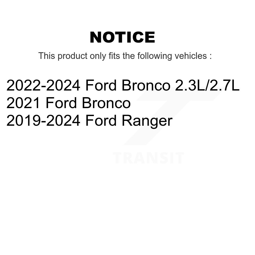 Front Rear Coated Drilled Slotted Disc Brake Rotors Kit For Ford Ranger Bronco KD-100667 - Image 2