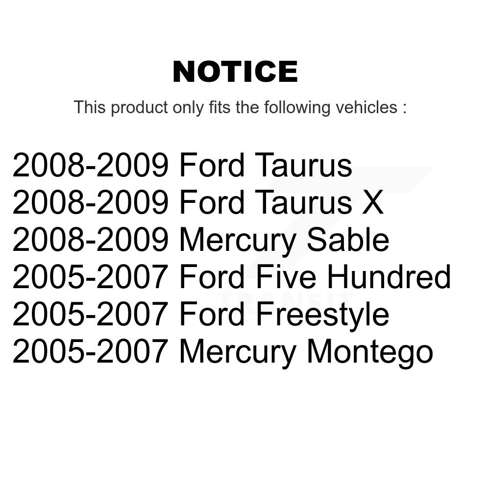 Front Coat Brake Rotor Pair For Ford Five Hundred Freestyle Taurus X Mercury Sable Montego KG-100083 - Image 2