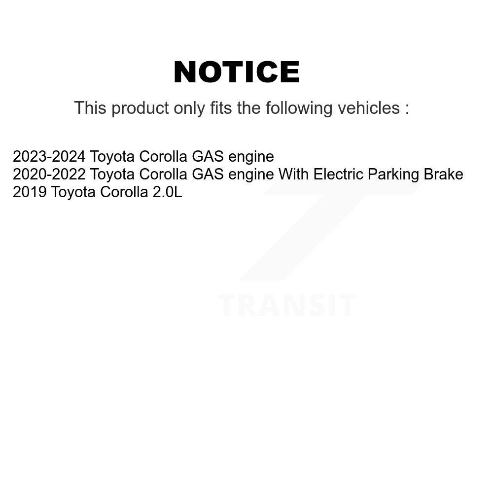 Front Rear Coated Disc Brake Rotors Kit For Toyota Corolla KG-101307 - Image 2