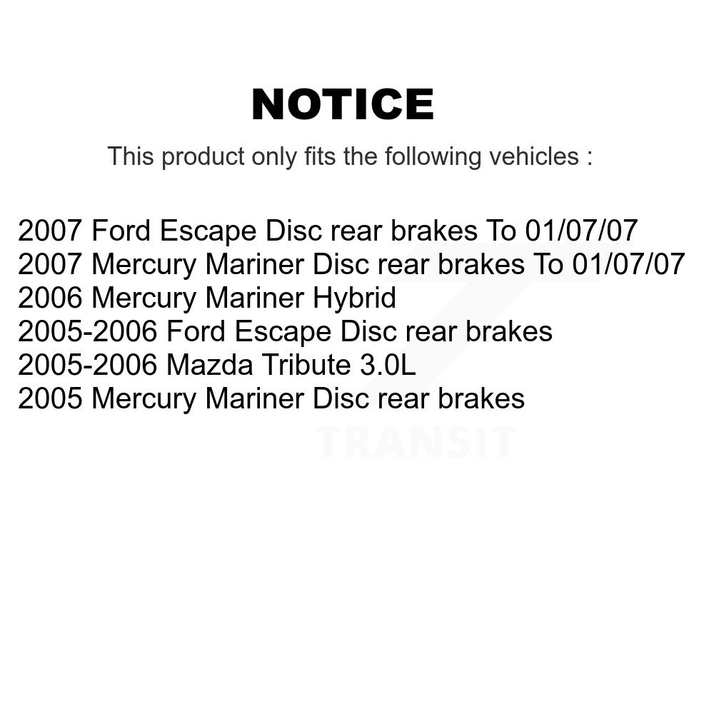 Front Rear Disc Brake Rotors Drums Kit For Ford Escape Mazda Tribute Mercury Mariner KG-101440 - Image 2