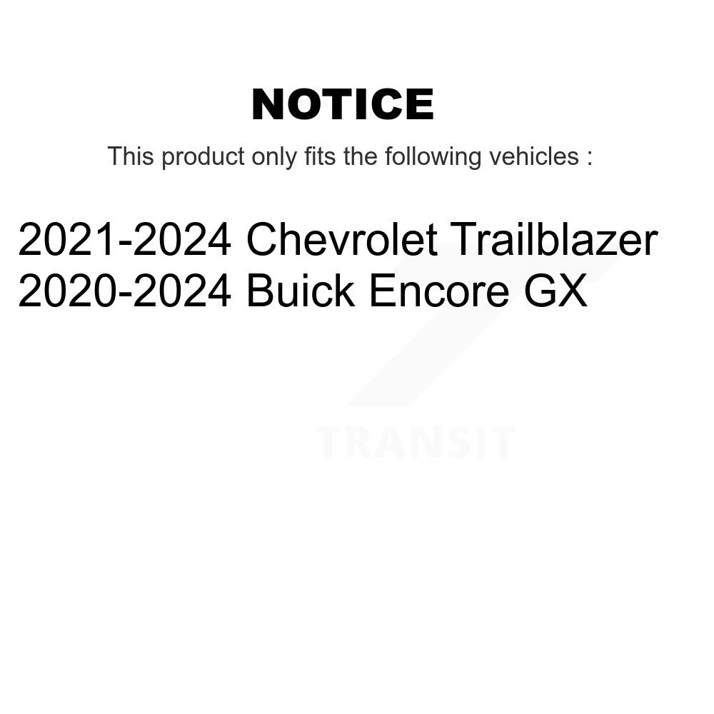 Rear Coated Disc Brake Rotors Pair For Chevrolet Trailblazer Buick Encore GX KG-102022 - Image 2