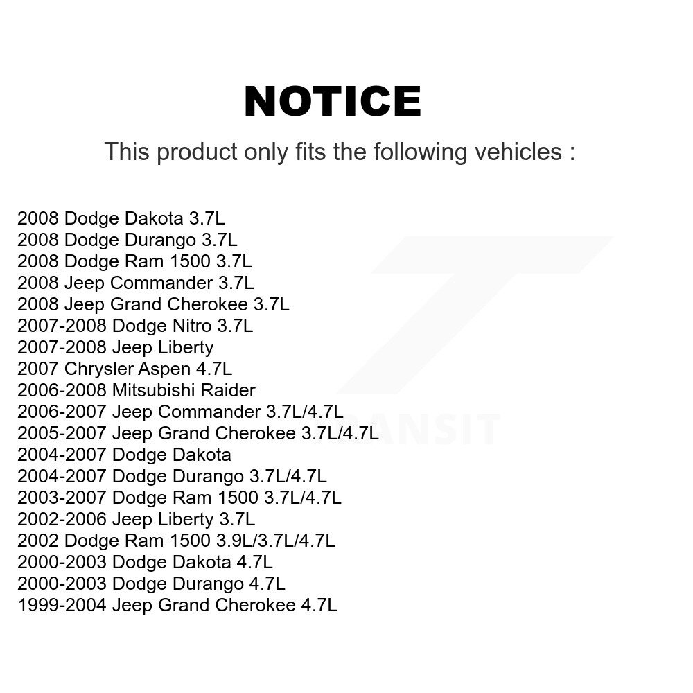 Ignition Coil (2 Pack) For Dodge Ram 1500 Jeep Dakota Liberty Grand Cherokee Nitro Aspen KMP-100029 - Image 2