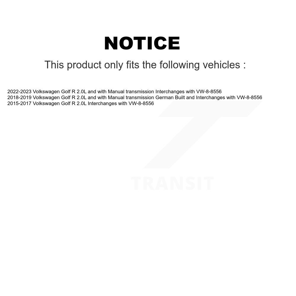 Front Left CV Axle Drive Shaft And Wheel Hub Bearing Assembly Kit For Volkswagen Golf R KN7-100080 - Image 2