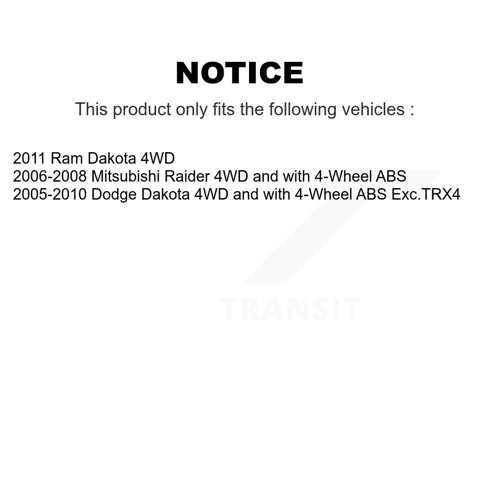Front CV Axle Drive Shaft And Hub Bearing Kit For Dakota Dodge Ram Mitsubishi Raider KN7-100401 - Image 2