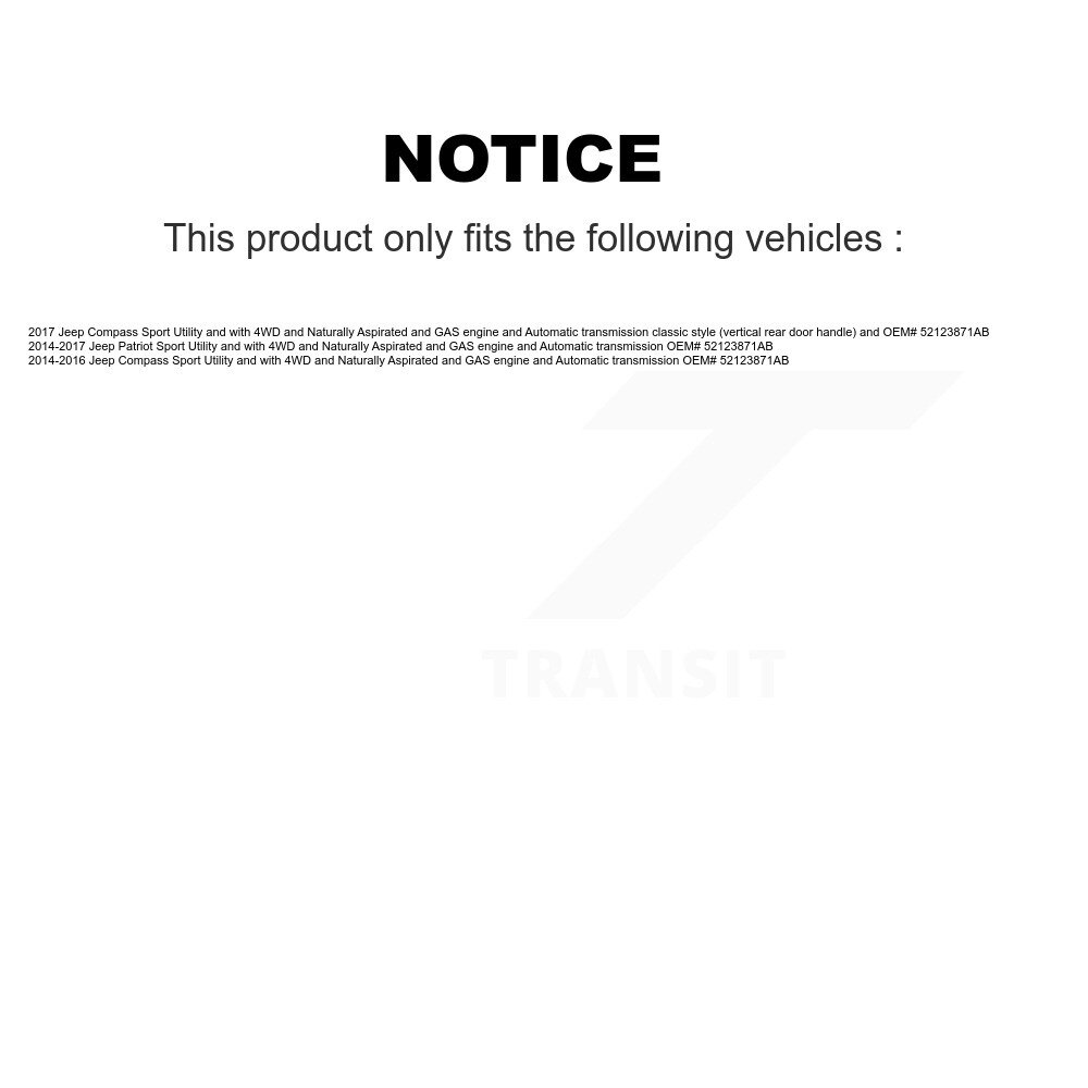 Front CV Axle Drive Shaft Complete Assembly And Bearing Kit For Jeep Patriot Compass KN7-100539 - Image 2