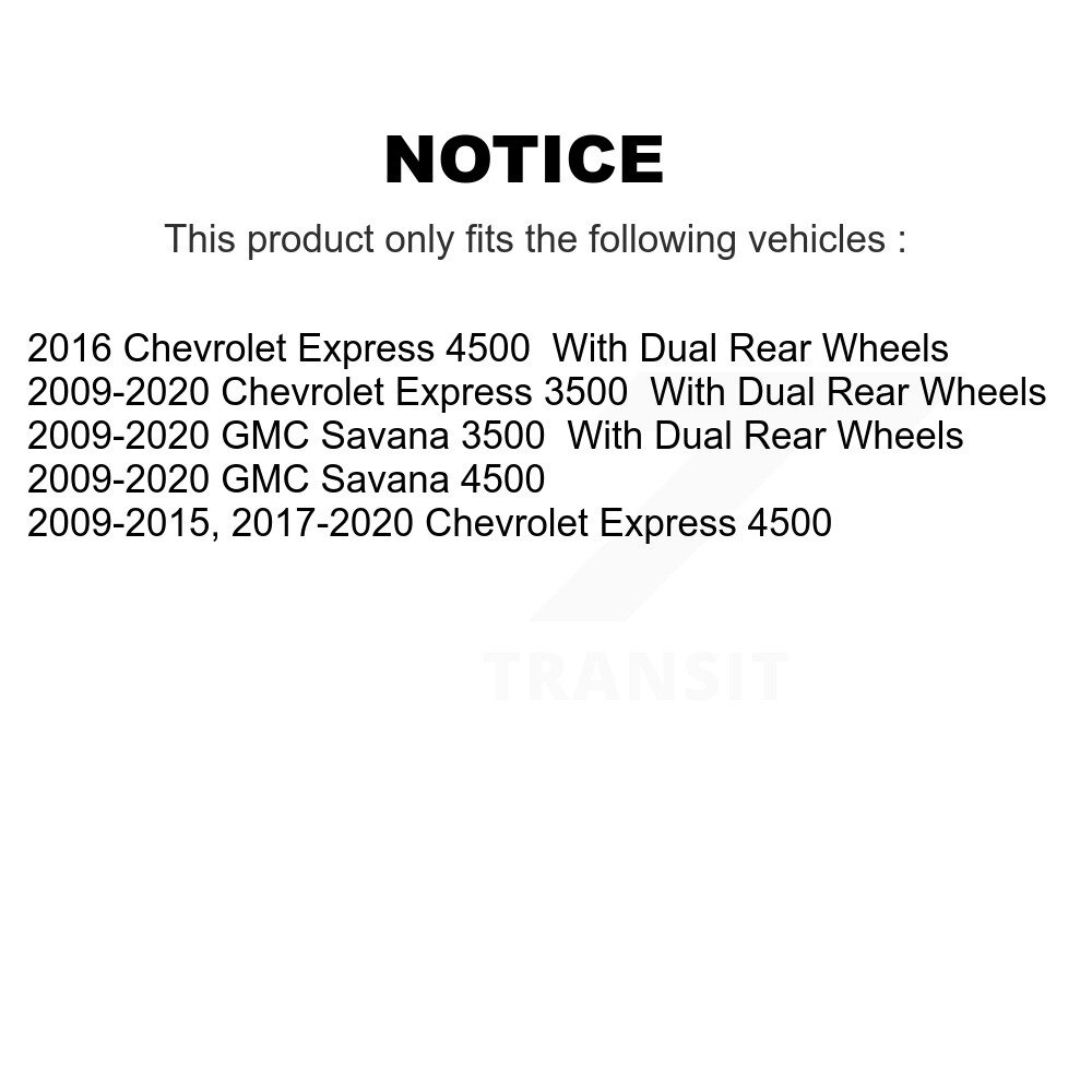 Front Ceramic Rear Semi-Metallic Disc Brake Pads Kit For GMC Savana 3500 Chevrolet 4500 KNF-100076 - Image 2