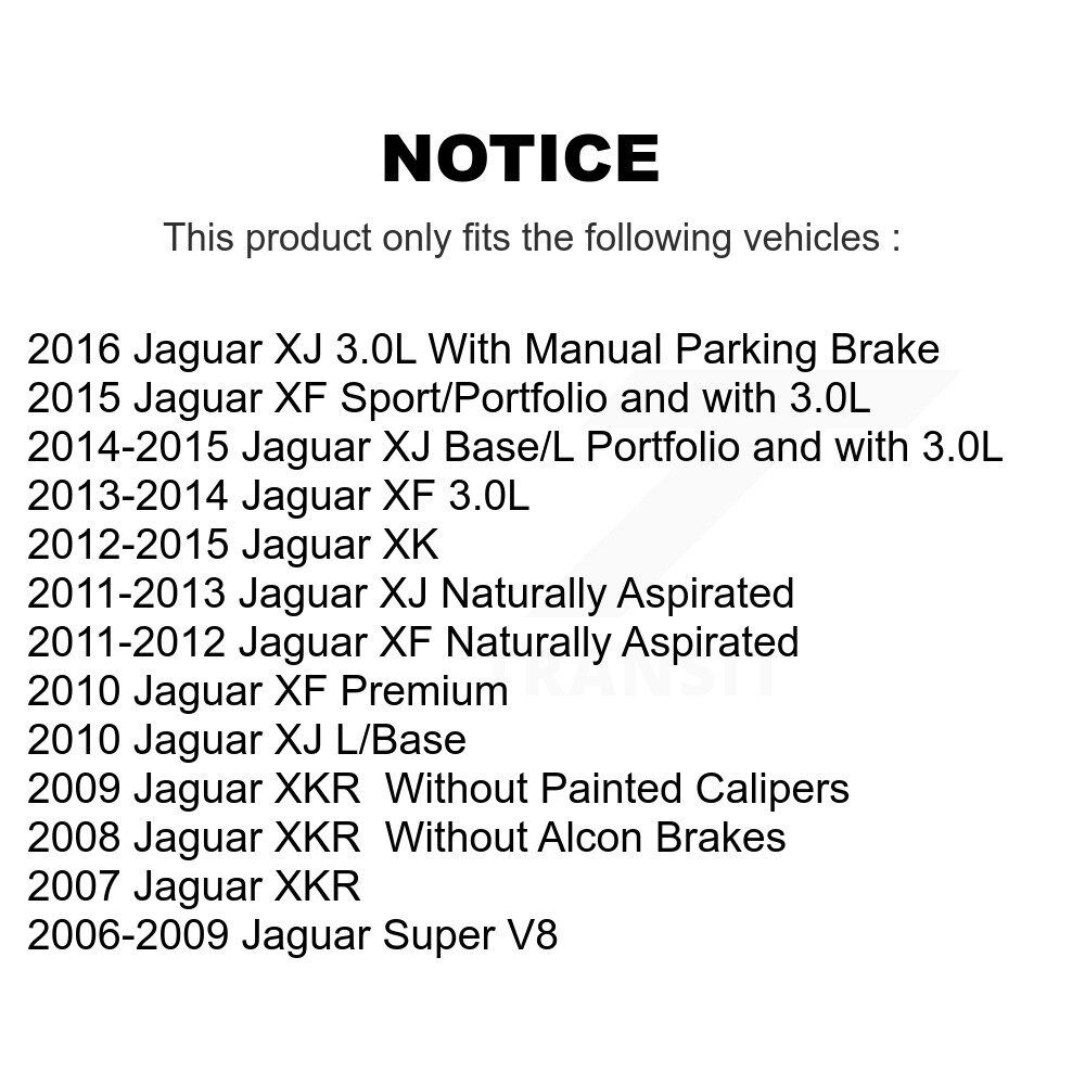 Front Semi-Metallic Rear Ceramic Disc Brake Pads Kit For Jaguar XF XJ XKR XK KNF-100446 - Image 2