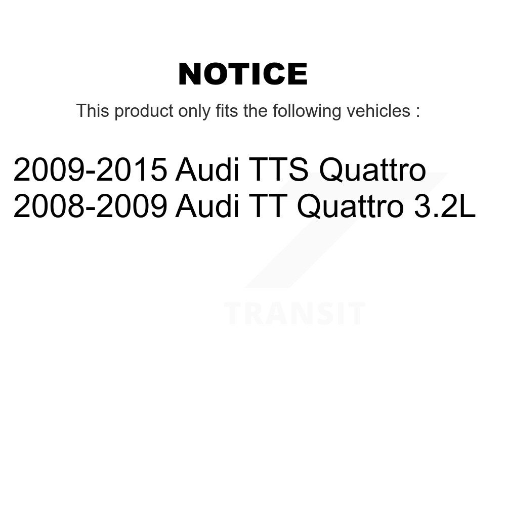 Front Semi-Metallic Rear Ceramic Disc Brake Pads Kit For Audi TT Quattro TTS KNF-100726 - Image 2