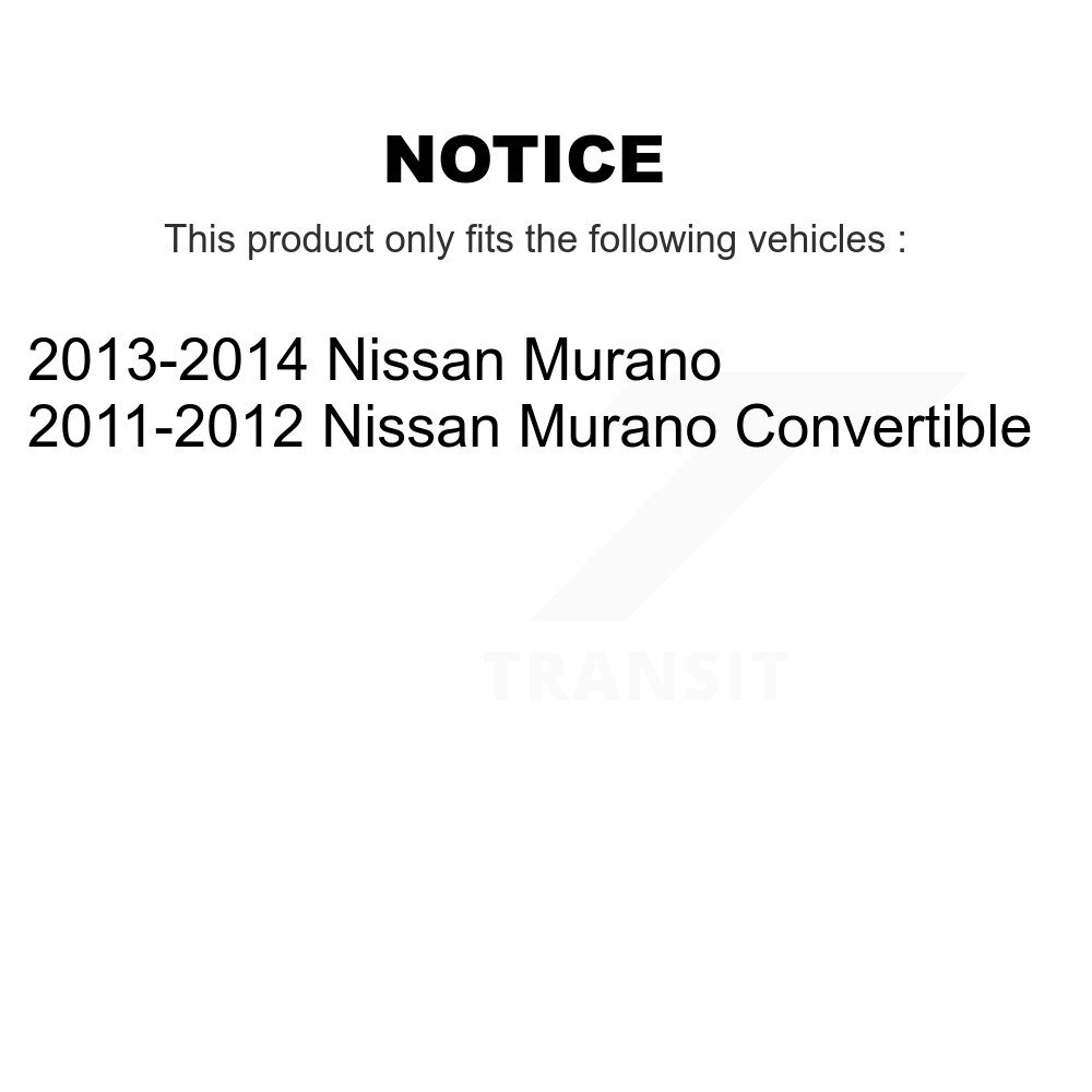 Front Semi-Metallic Rear Ceramic Disc Brake Pads Kit For Nissan Murano KNF-101272 - Image 2