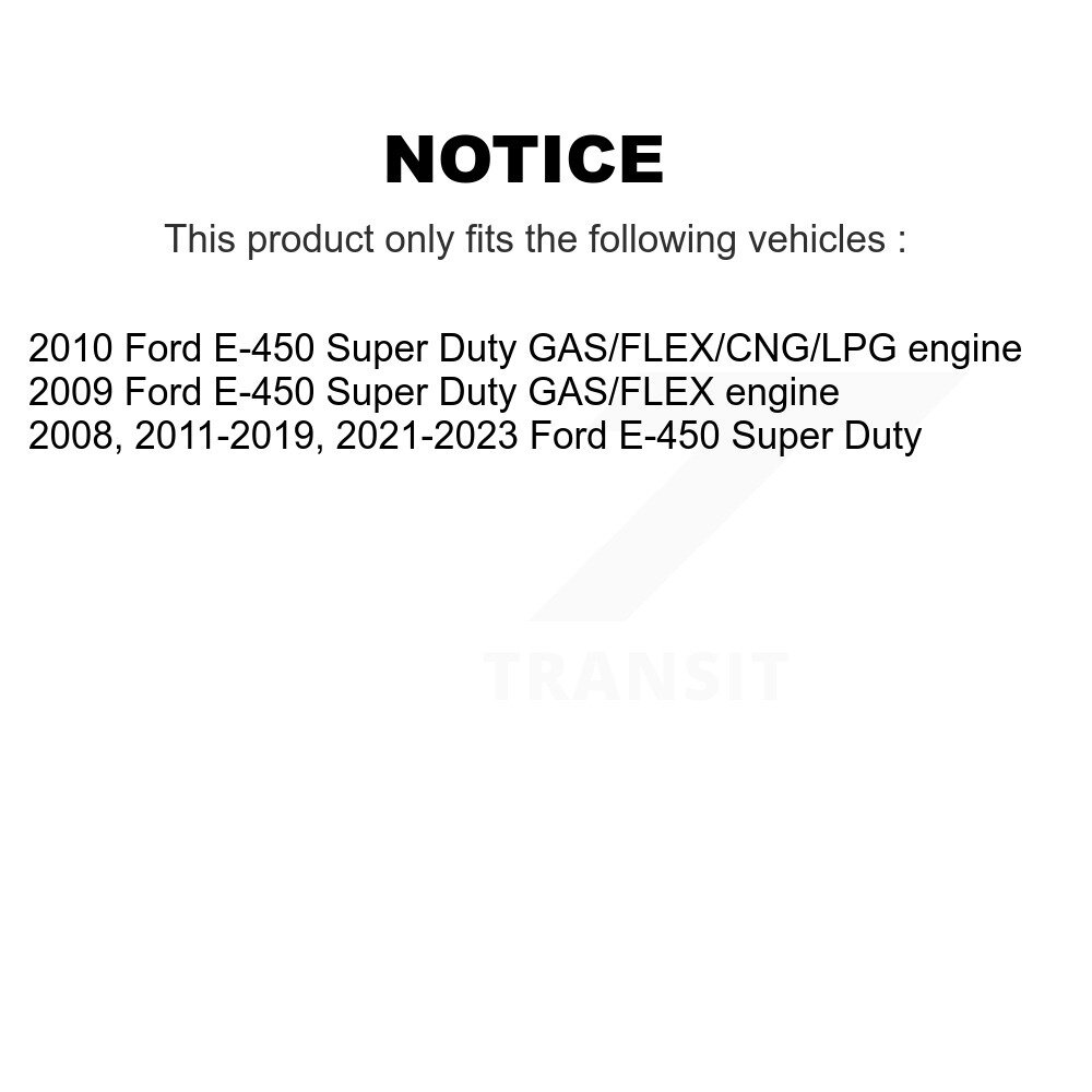 Front Semi-Metallic Rear Ceramic Disc Brake Pads Kit For Ford E-450 Super Duty KNF-101315 - Image 2