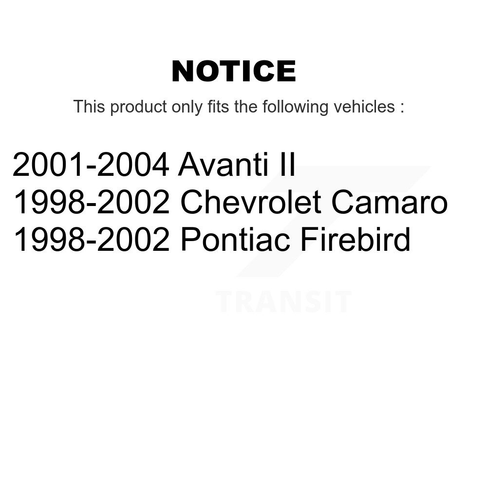 Front Semi-Metallic Rear Ceramic Disc Brake Pads Kit For Pontiac Firebird Chevrolet II KNF-101375 - Image 2