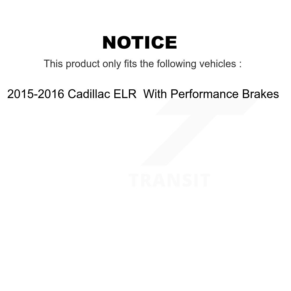Front Semi-Metallic Rear Ceramic Disc Brake Pads Kit For Cadillac ELR KNF-101546 - Image 2