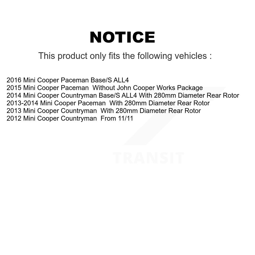 Front Semi-Metallic Rear Ceramic Disc Brake Pads Kit For Mini Cooper Countryman Paceman KNF-101563 - Image 2