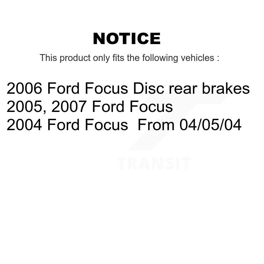 Front Ceramic Rear Semi-Metallic Disc Brake Pads Kit For Ford Focus KNF-101642 - Image 2