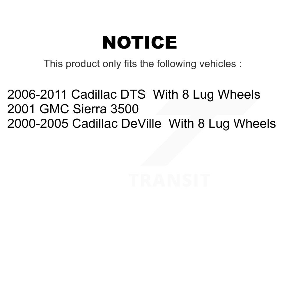 Front Ceramic Rear Semi-Metallic Disc Brake Pads Kit For Cadillac DTS DeVille GMC Sierra KNF-101819 - Image 2