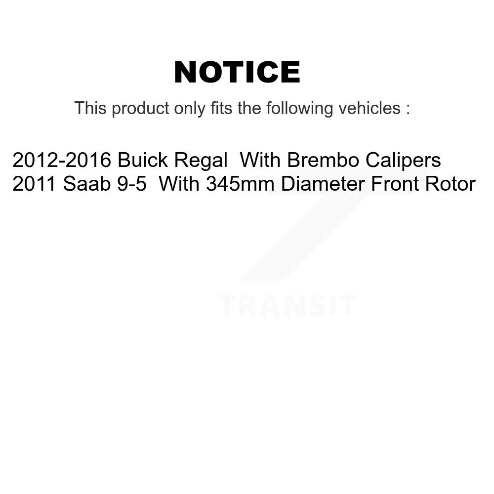 Front Semi-Metallic Rear Ceramic Disc Brake Pads Kit For Buick Regal Saab 9-5 KNF-101947 - Image 2