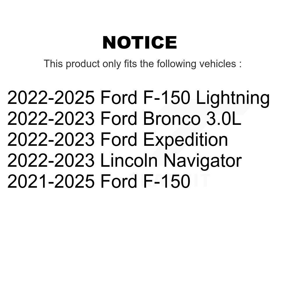 Front Ceramic Rear Semi-Metallic Disc Brake Pads Kit For Ford Bronco F-150 Lightning KNF-101970 - Image 2