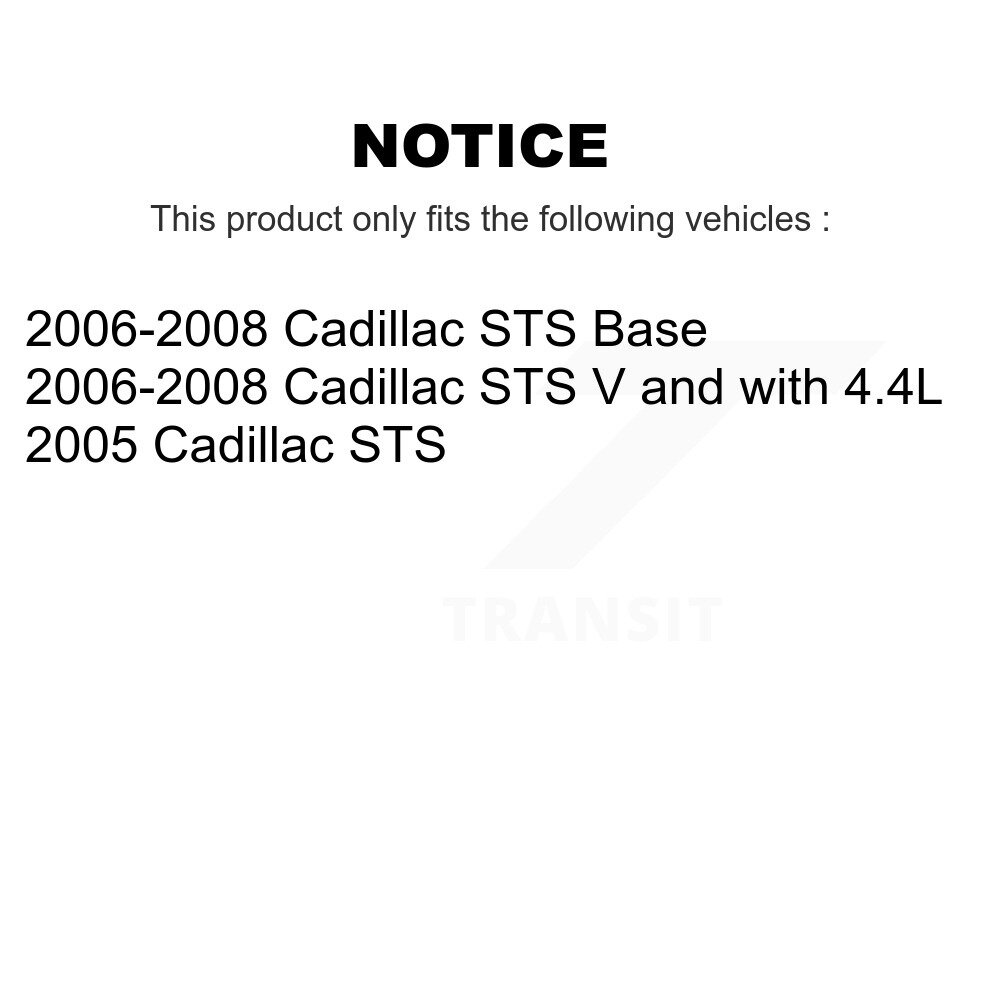 Rear Parking Brake Shoes With Hardware Kit For Cadillac STS KNH-100037 - Image 2