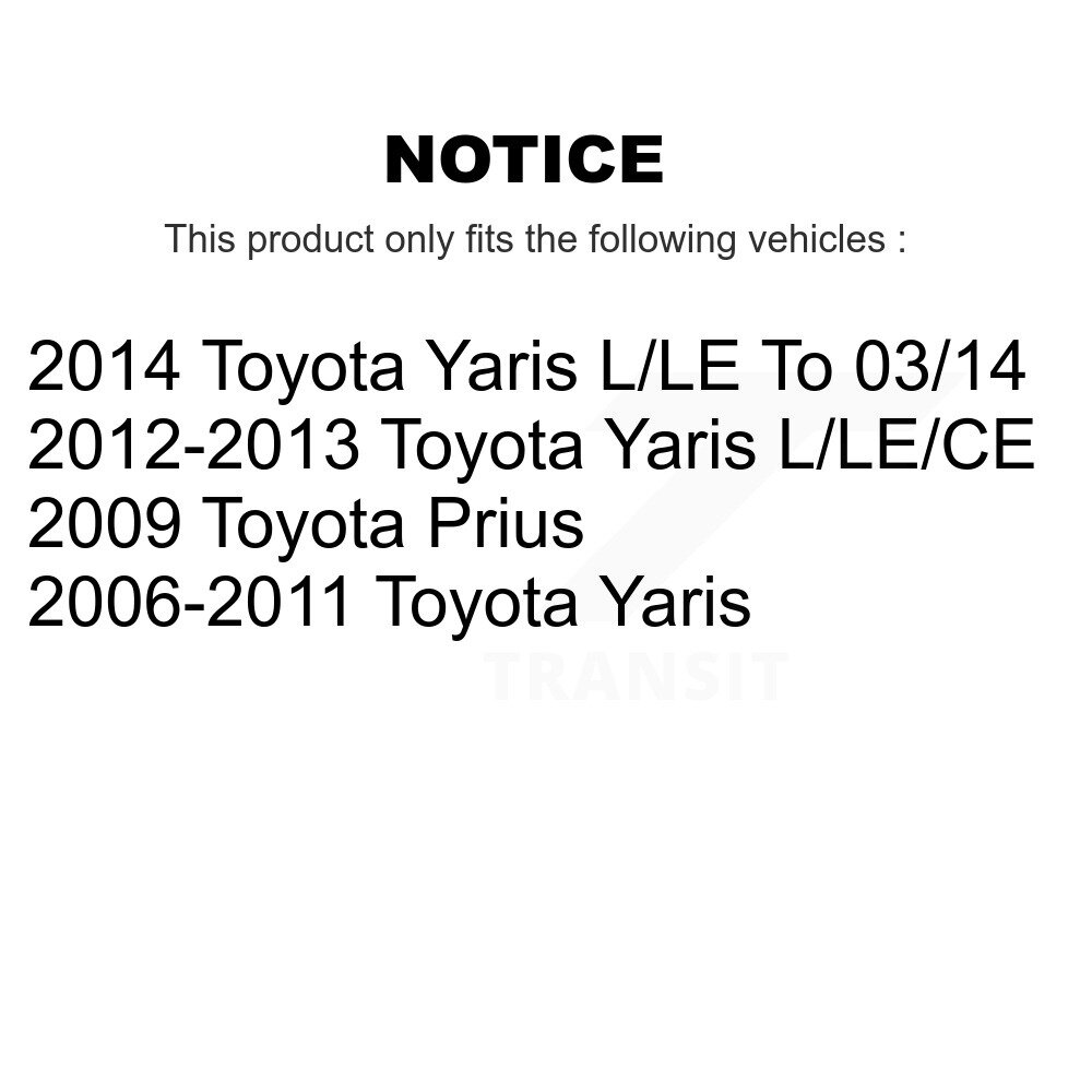 Rear Drum Brake Shoes With Hardware Kit For Toyota Yaris Prius KNH-100118 - Image 2