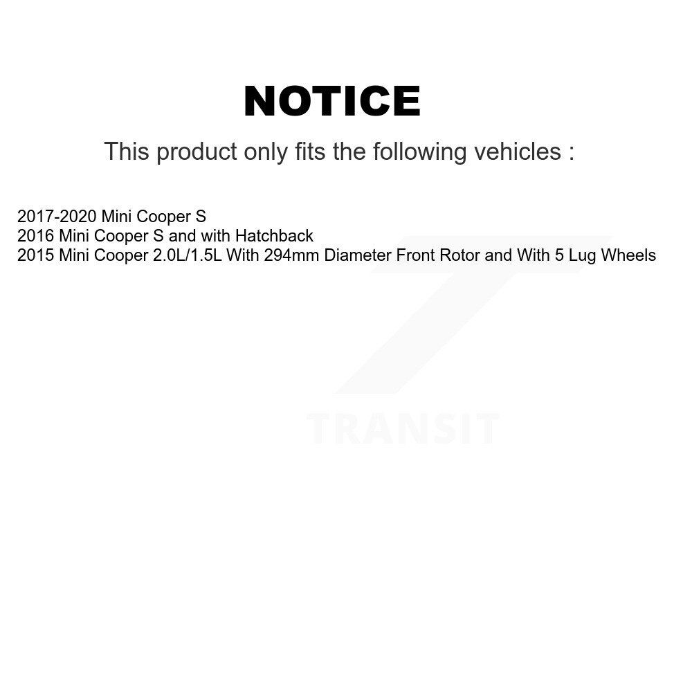 Front Ceramic Disc Brake Pads And Wear Sensors Kit For Mini Cooper KNW-100568 - Image 2