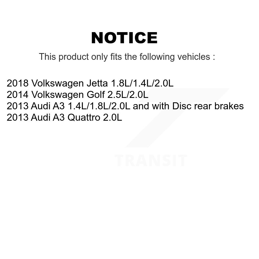 Front Ceramic Brake Pad & Extra Wear Sensor Kit For Audi A3 Quattro Volkswagen Golf Jetta KNW-100591 - Image 2