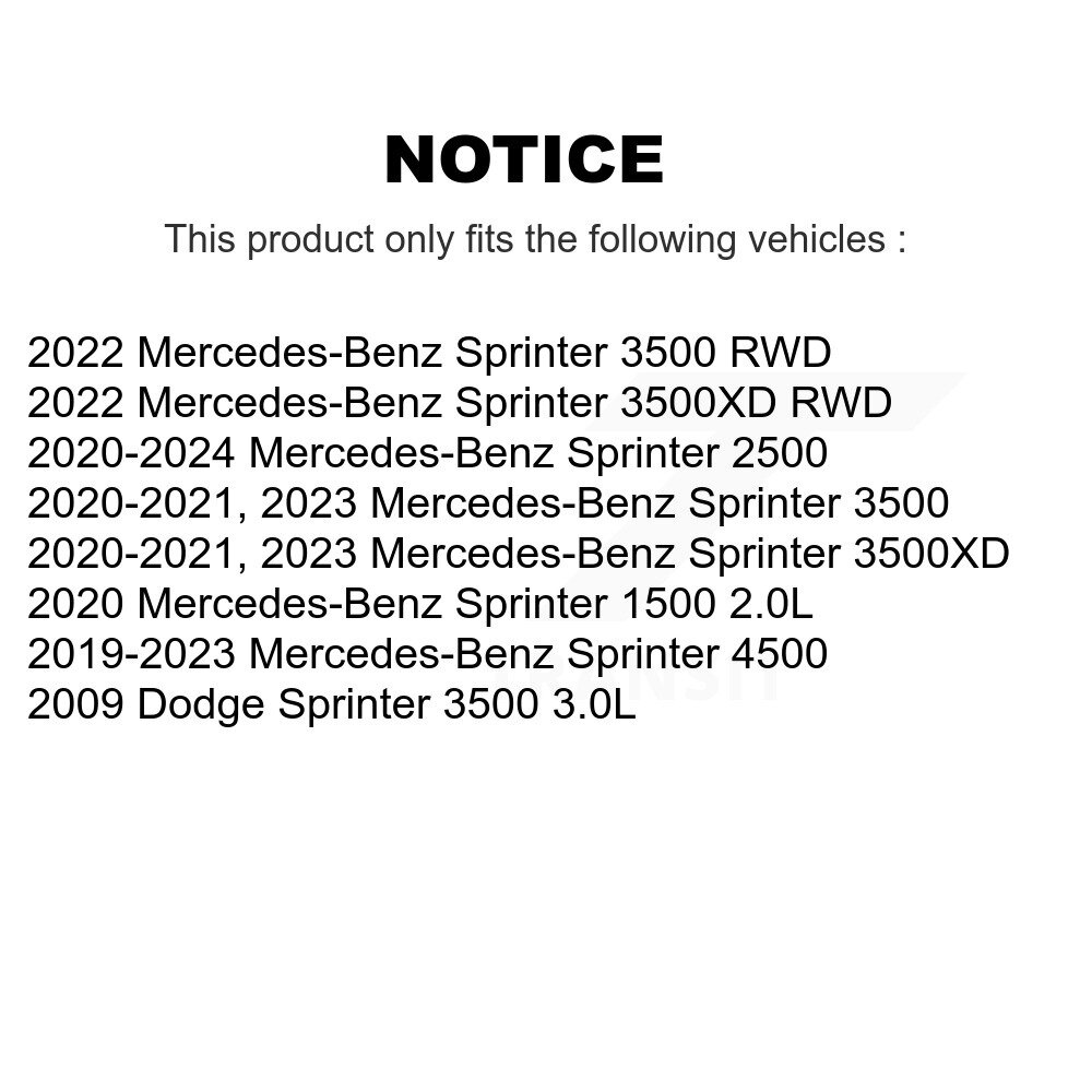 Front Ceramic Brake Pad & Extra Wear Sensor Kit For Mercedes-Benz Sprinter 2500 3500 4500 KNW-100631 - Image 2