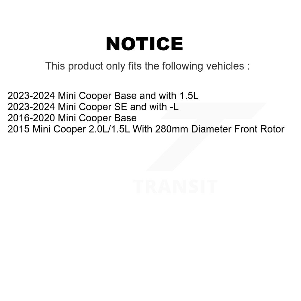 Front Ceramic Disc Brake Pads And Wear Sensors Kit For Mini Cooper KNW-100707 - Image 2