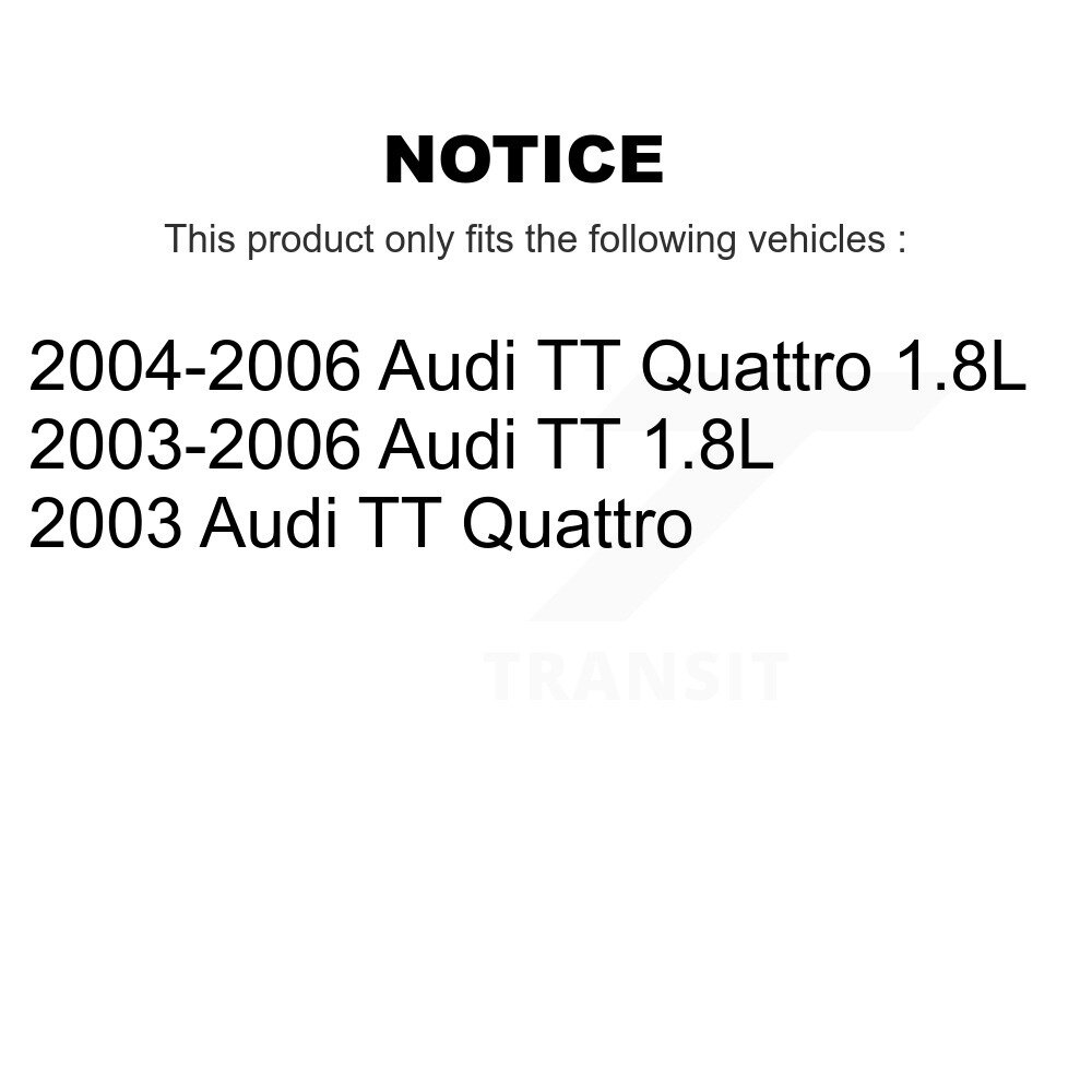 Front Ceramic Disc Brake Pads And Extra Wear Sensors Kit For Audi TT Quattro KNW-100786 - Image 2