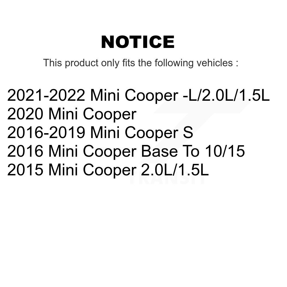 Rear Ceramic Disc Brake Pads And Extra Wear Sensors Kit For Mini Cooper KNW-100871 - Image 2