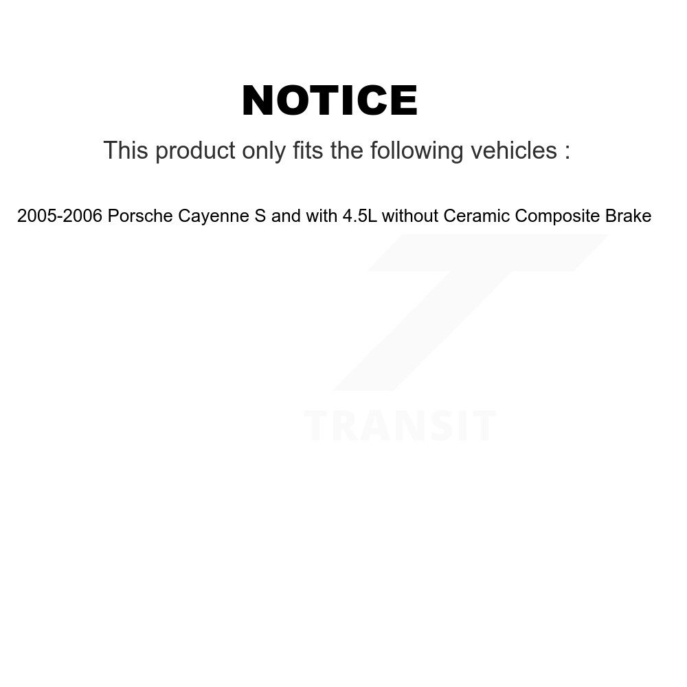 Rear Ceramic Disc Brake Pad And Wear Sensor Kit For 2005-2006 Porsche Cayenne S with 4.5L KNW-101020 - Image 2