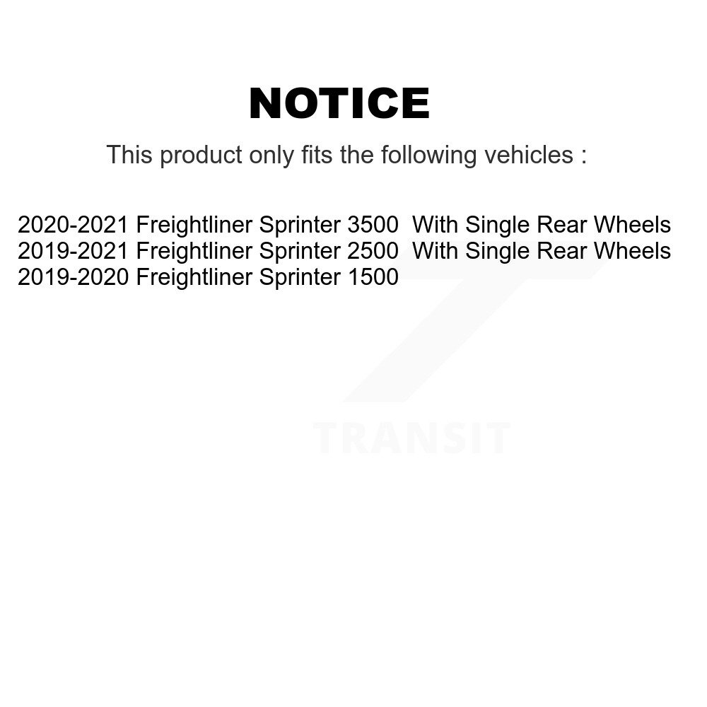 Rear Ceramic Disc Brake Pads And Wear Sensor Kit For Freightliner Sprinter 2500 3500 1500 KNW-101235 - Image 2