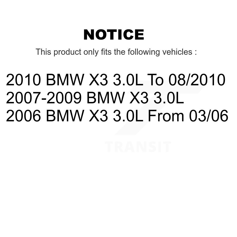 Front Ceramic Disc Brake Pads And Wear Sensors Kit For BMW X3 3.0L KNW-101468 - Image 2