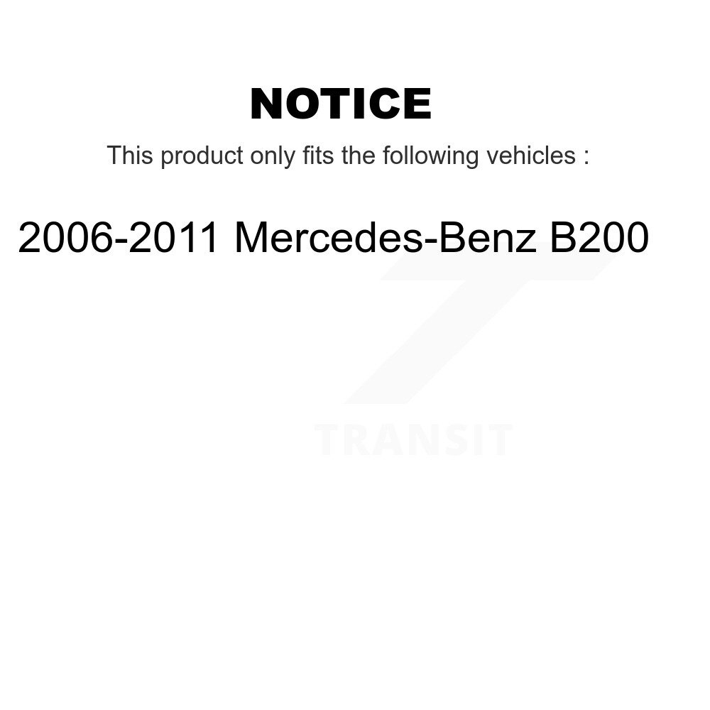 Front Rear Semi-Metallic Brake Pads Kit For 2006-2011 Mercedes-Benz B200 KPF-100135 - Image 2
