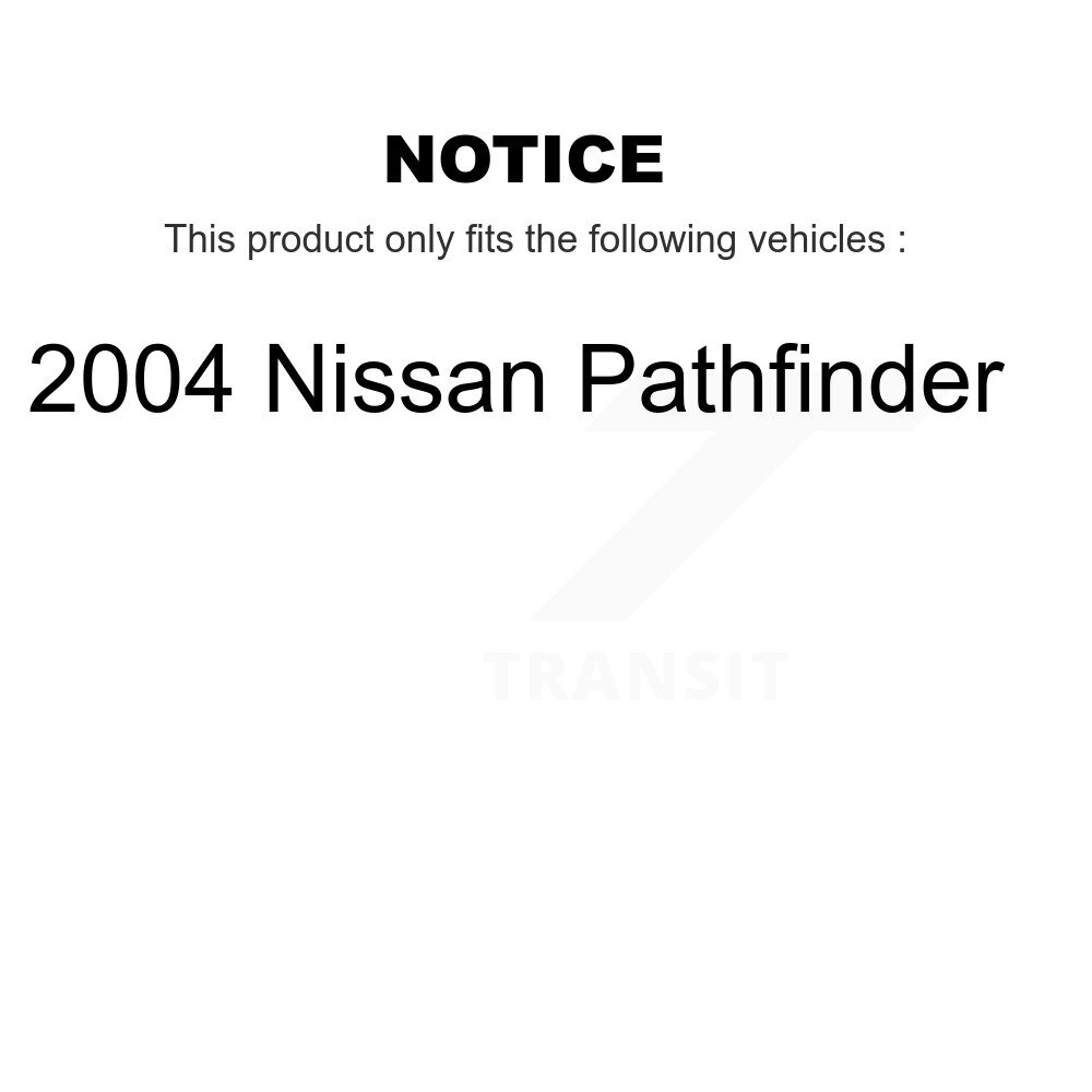 Front Rear Semi-Metallic Brake Pads Kit For 2004 Nissan Pathfinder KPF-100390 - Image 2