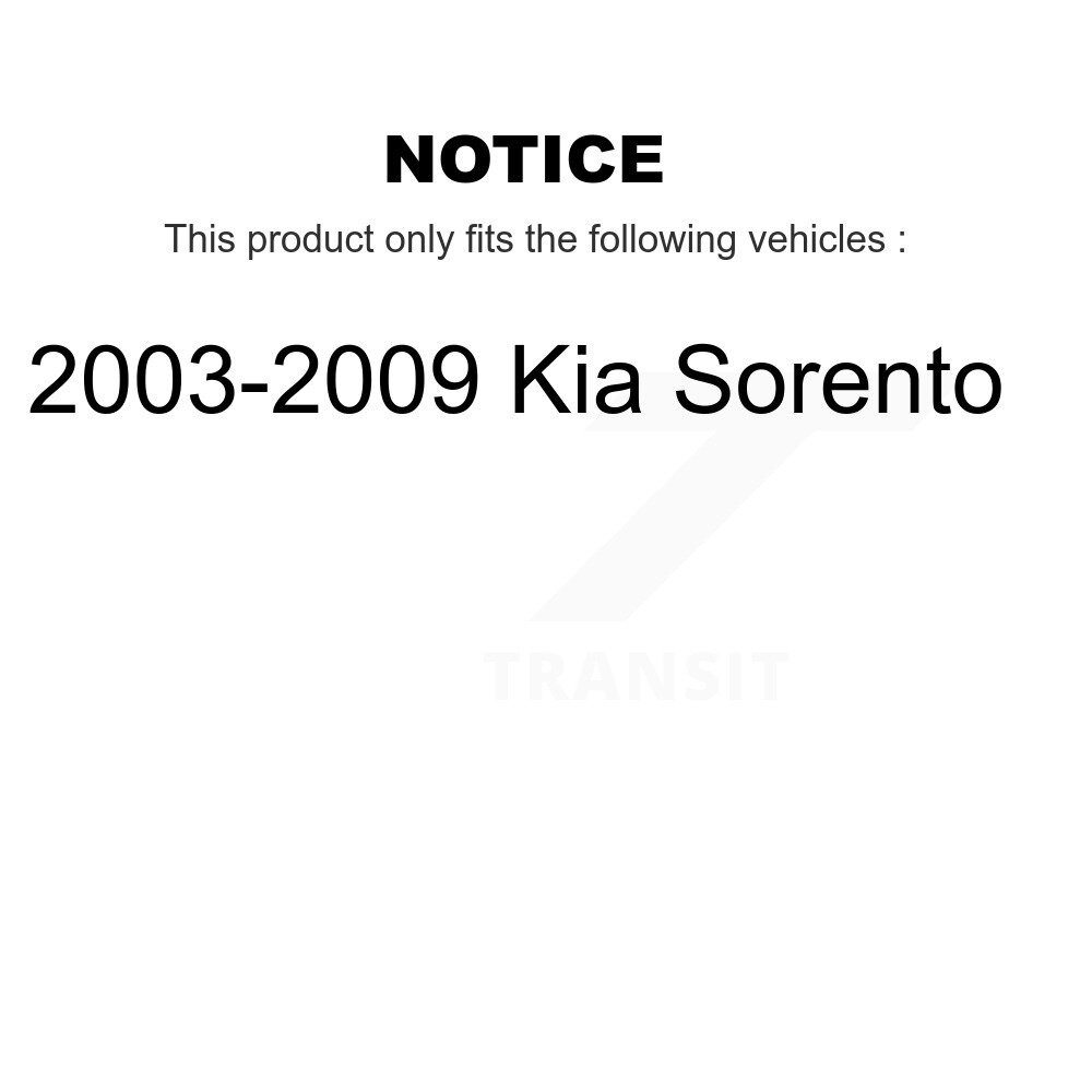 Front Rear Semi-Metallic Brake Pads Kit For 2003-2009 Kia Sorento KPF-100397 - Image 2