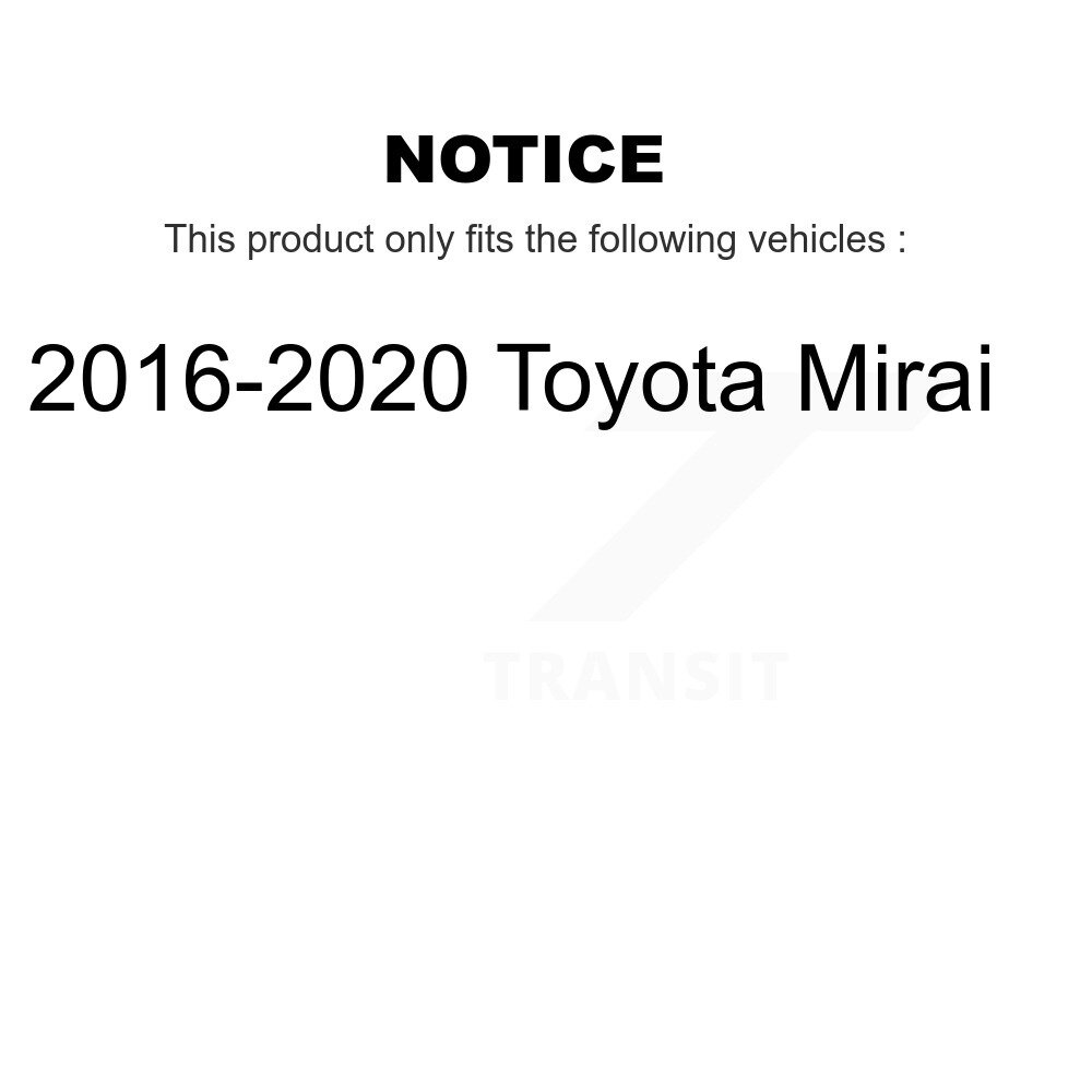 Front Rear Semi-Metallic Brake Pads Kit For 2016-2020 Toyota Mirai KPF-100603 - Image 2