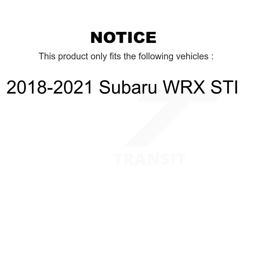 Front Rear Semi-Metallic Brake Pads Kit For 2018-2021 Subaru WRX STI KPF-100738 - Image 2