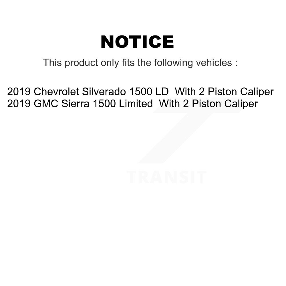 Front Rear Semi-Metallic Brake Pads & Wear Sensor Kit For Chevrolet Silverado 1500 LD GMC KPW-100010 - Image 2